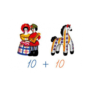 Счетный материал на магнитах ДЫМКОВСКАЯ ИГРУШКА Хохлома. Пособие по математике для 1 класса